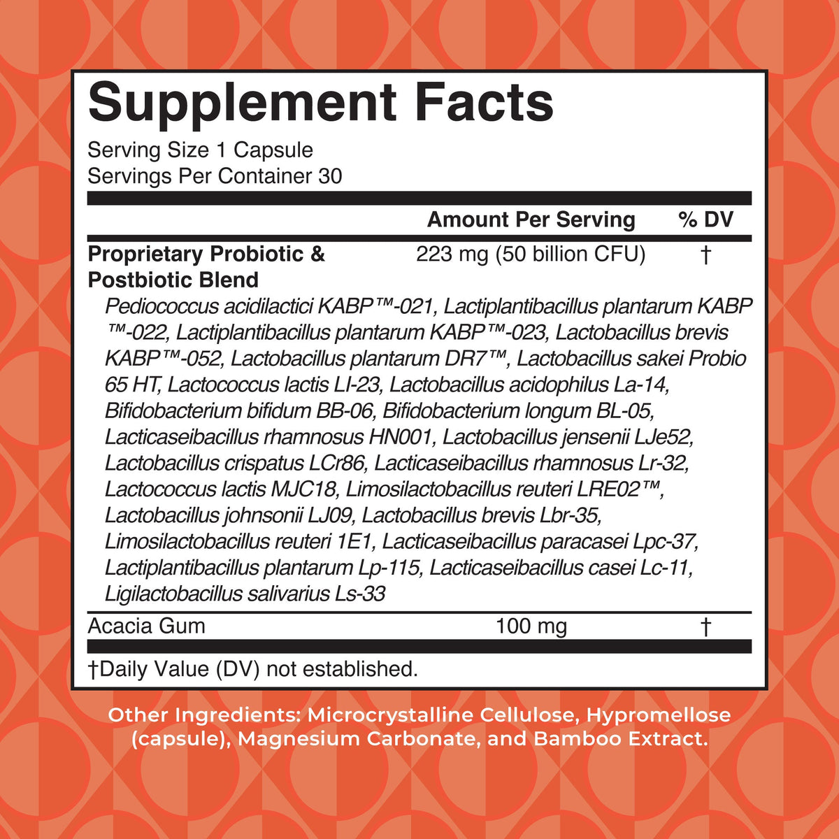 3-in-1 Daily Women's Health Capsules Supplement Facts