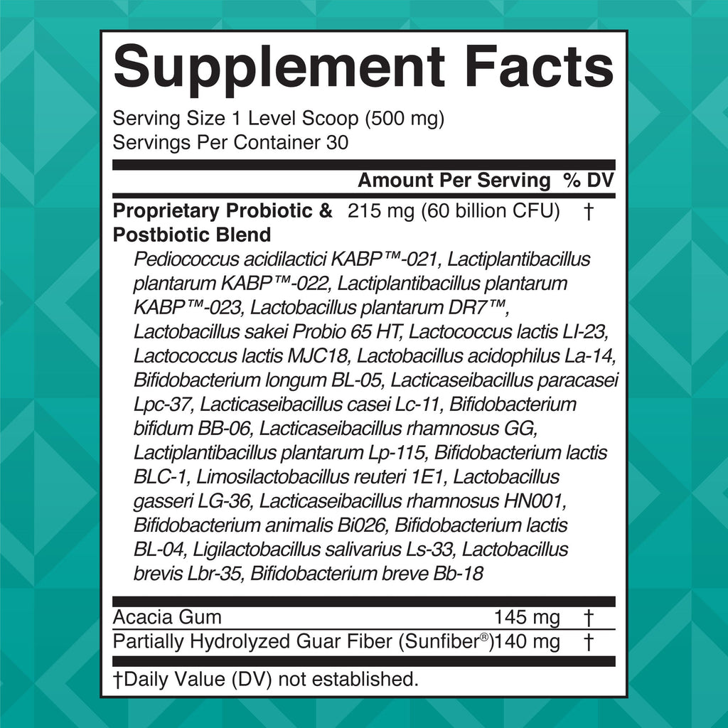 3-in-1 Gas & Bloat Powder Supplement Facts