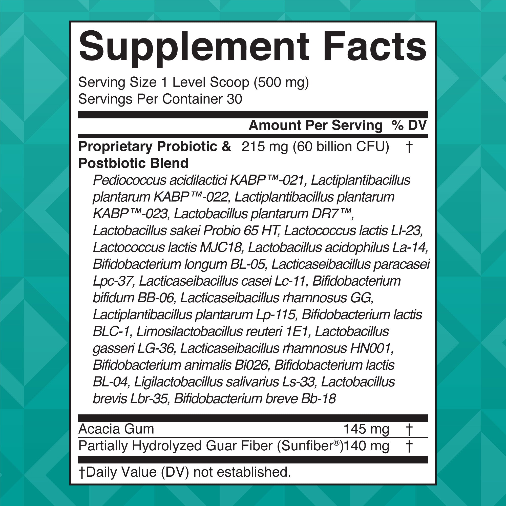 3-in-1 Gas & Bloat Powder Supplement Facts