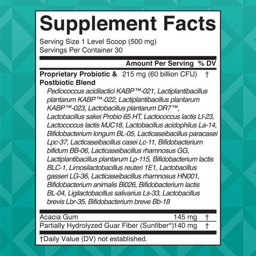 3-in-1 Gas & Bloat Powder Supplement Facts
