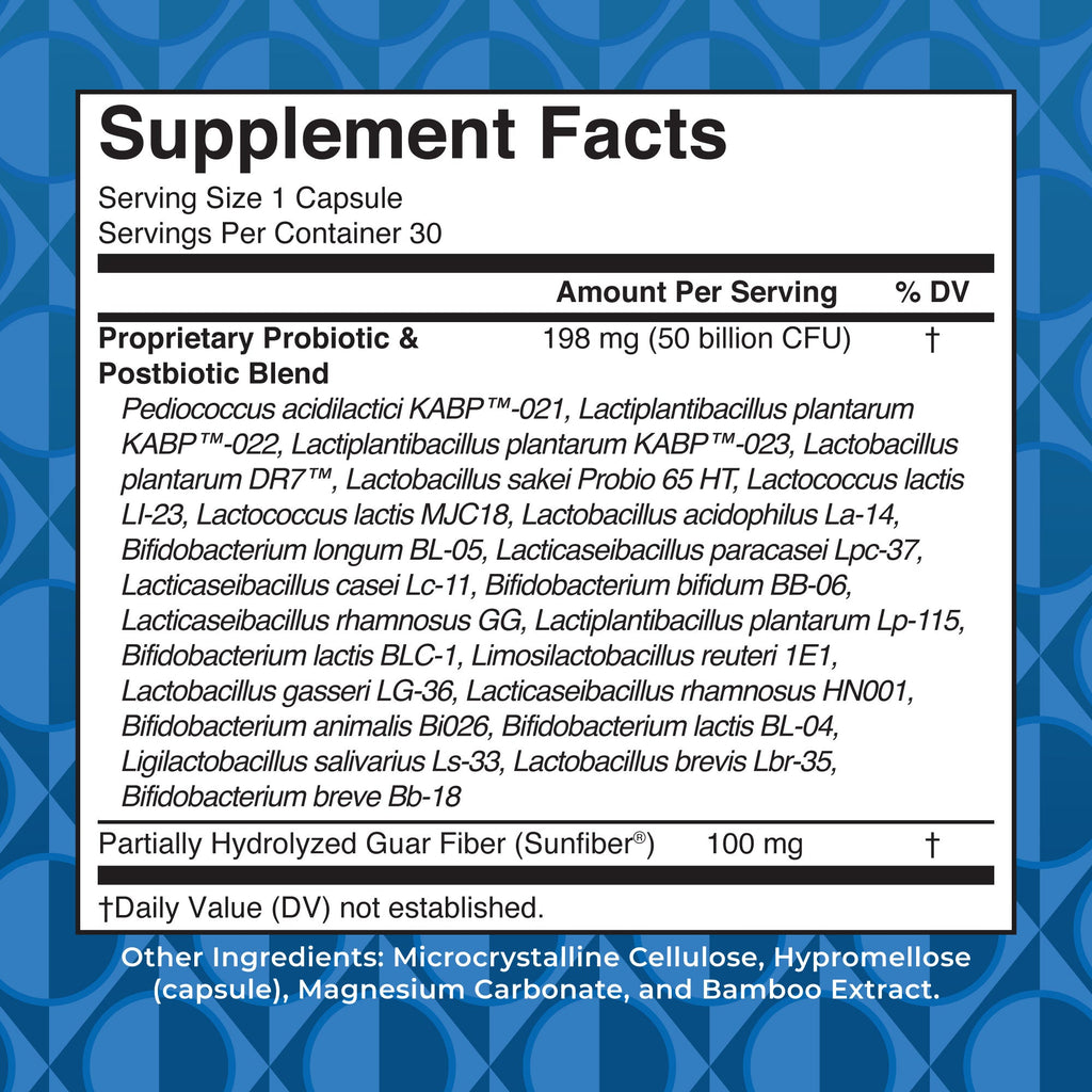 3-in-1 Daily Digestive Health Capsules 30CT Supplement Facts