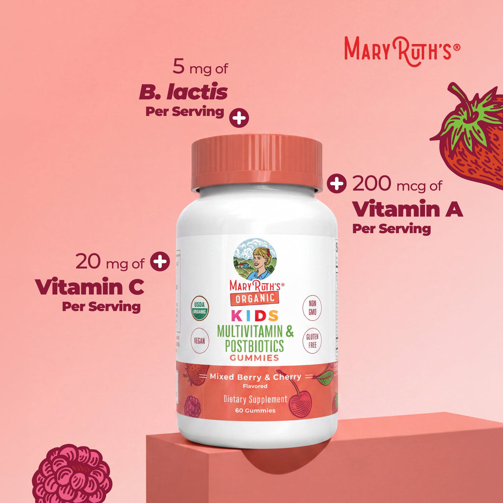 Organic Kids Multivitamin + Postbiotics Gummies