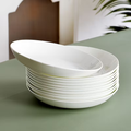 Porcelain Plate Dish Home Use Ceramic Plate Round Porcelain Plate Rice Plate Deep Plate Dinner Plate Tableware
