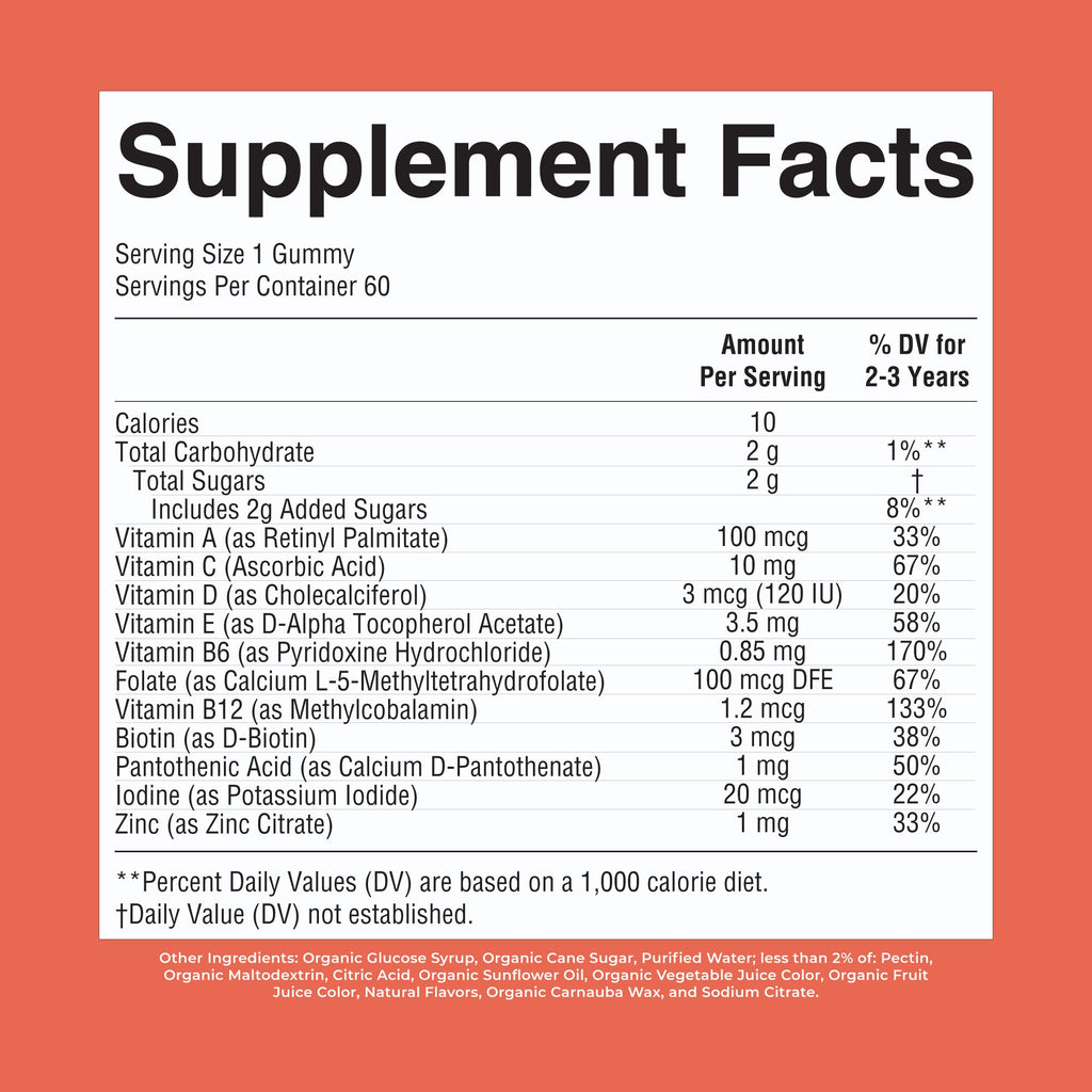 Organic Toddler Multivitamin Gummies