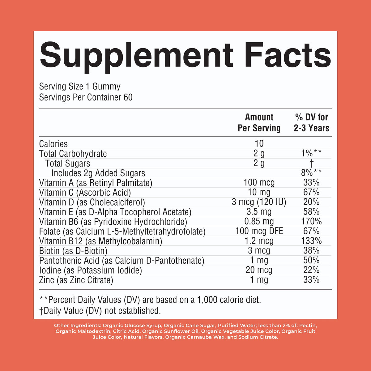 Organic Toddler Multivitamin Gummies