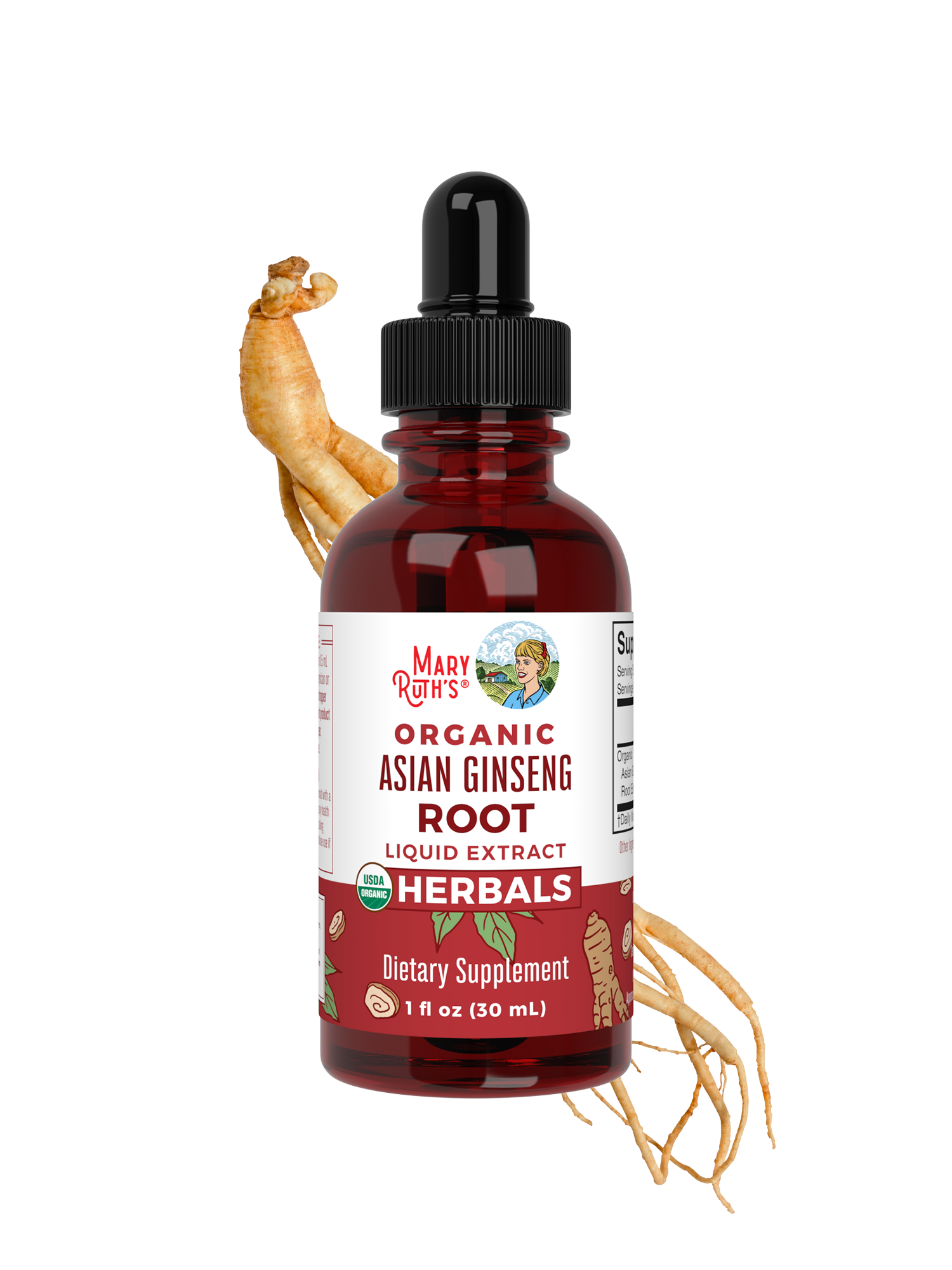 Asian Ginseng Drops, Org, 1 oz