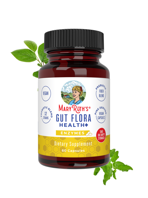 Gut Flora Health+ Enzymes 60 Capsules Unflavored