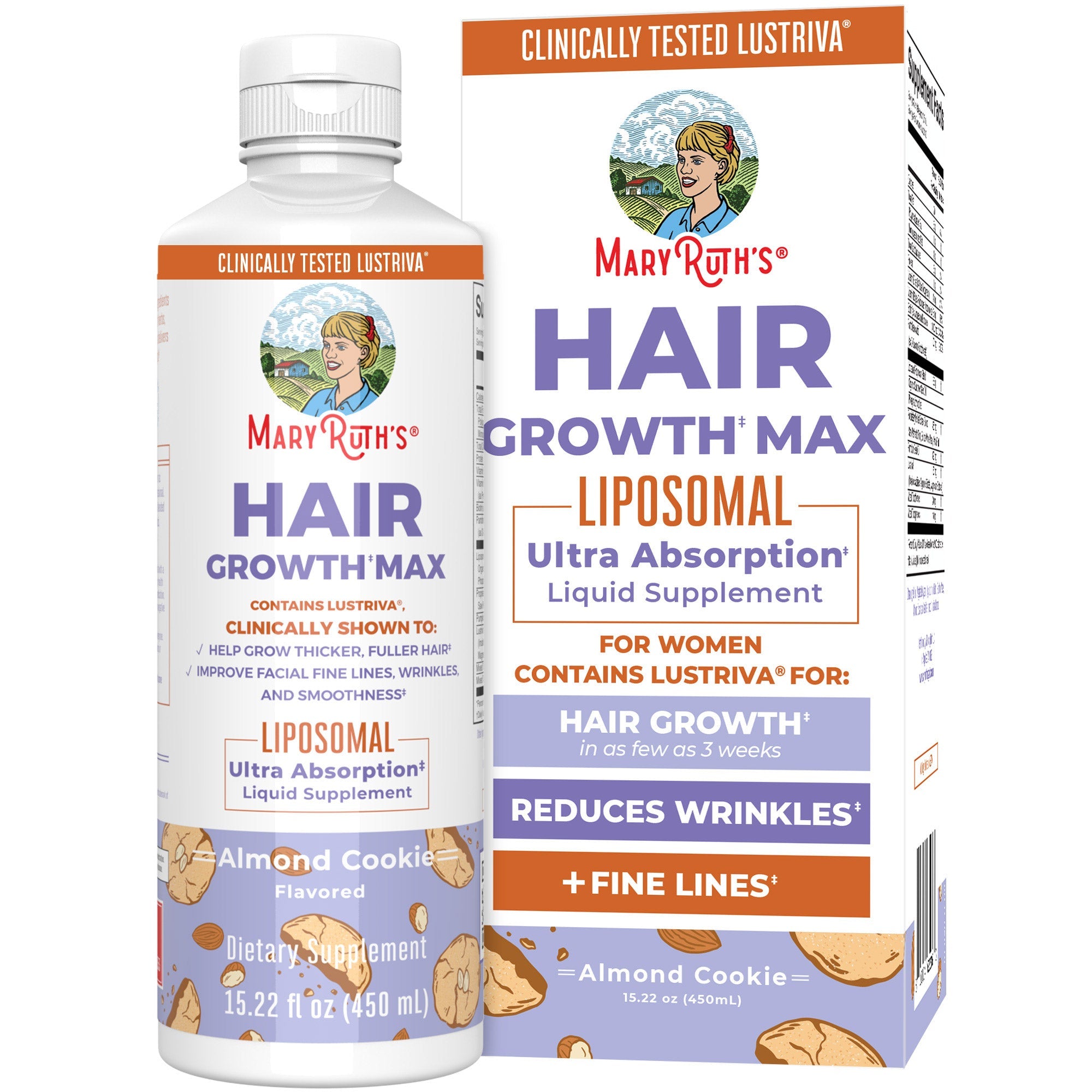 Hair Growth Max Liposomal 16oz Almond Cookie