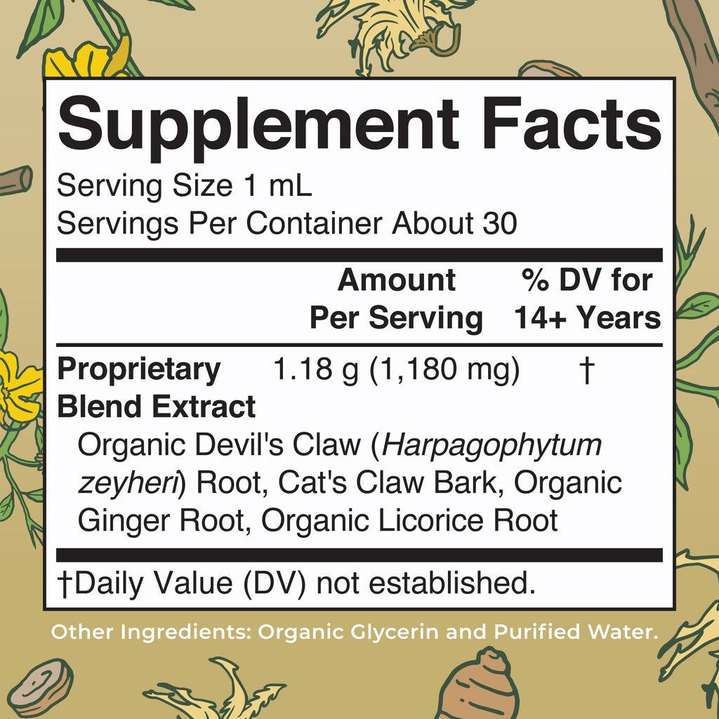 Joint Health Liquid Drops 1oz Supplement Facts