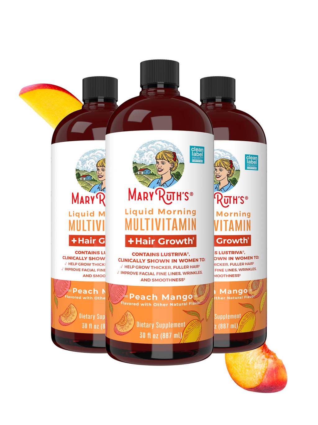 Liquid Morning Multivitamin + Hair Growth (3-Pack)