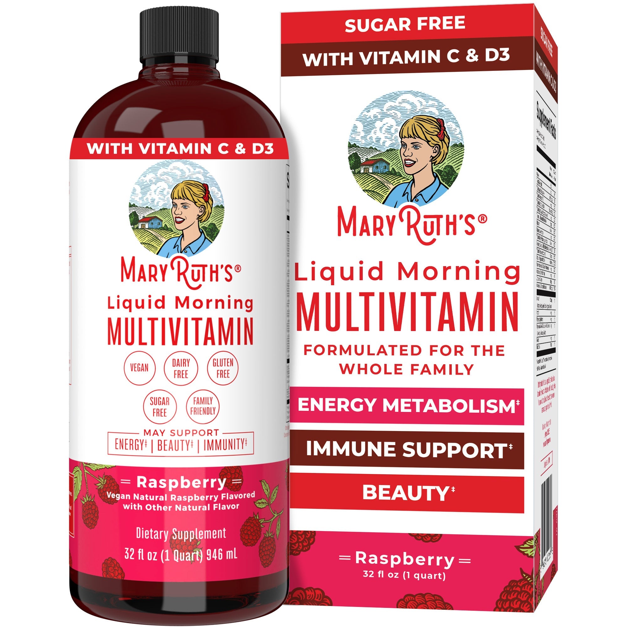Liquid Morning Multivitamin Raspberry 32oz