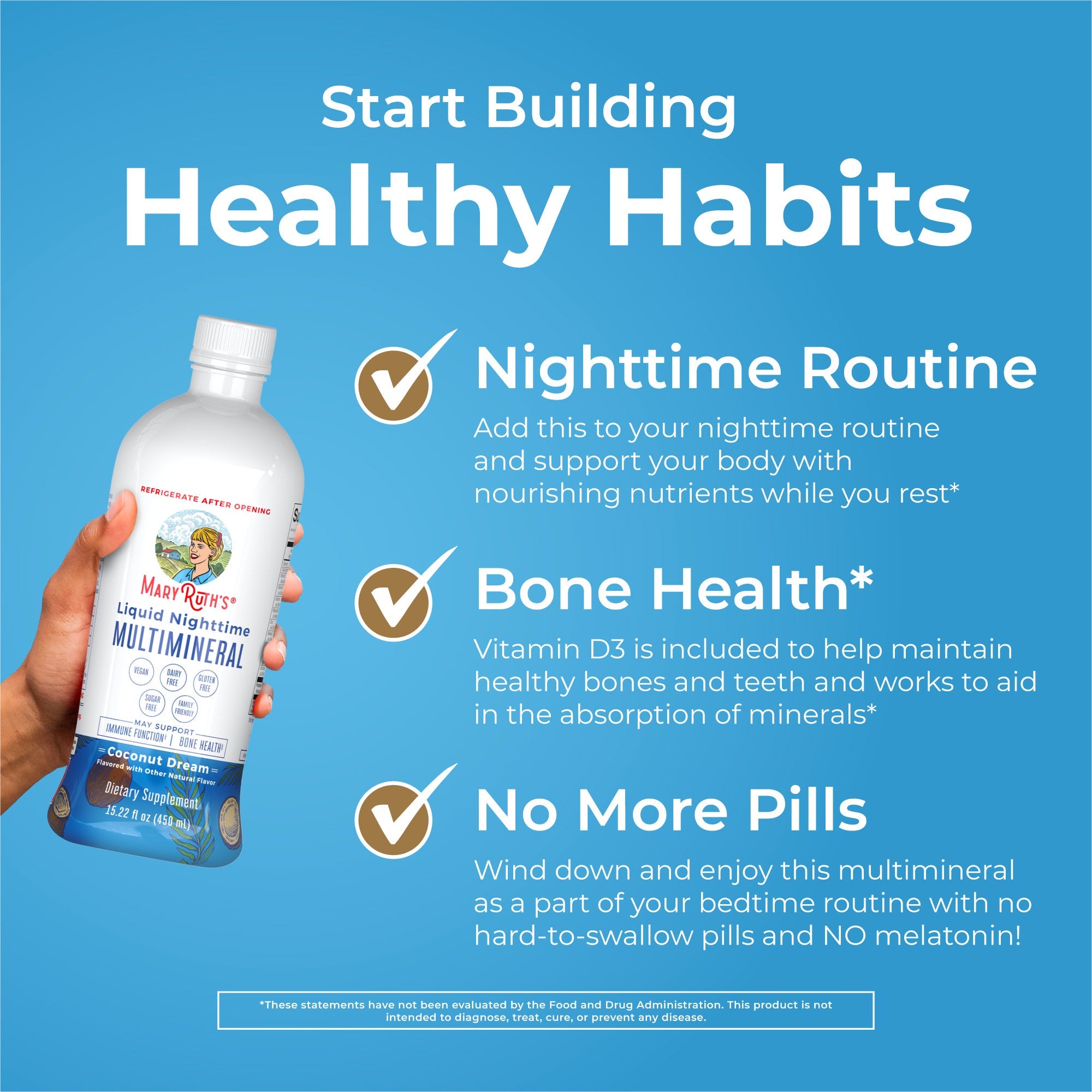 Liquid Nighttime Multimineral 15oz Coconut Healthy Habits