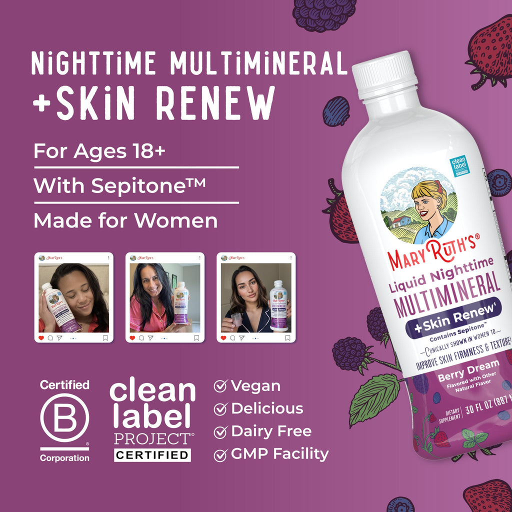 Liquid Nighttime Multimineral Skin Renew Berry Dream 15oz Benefits