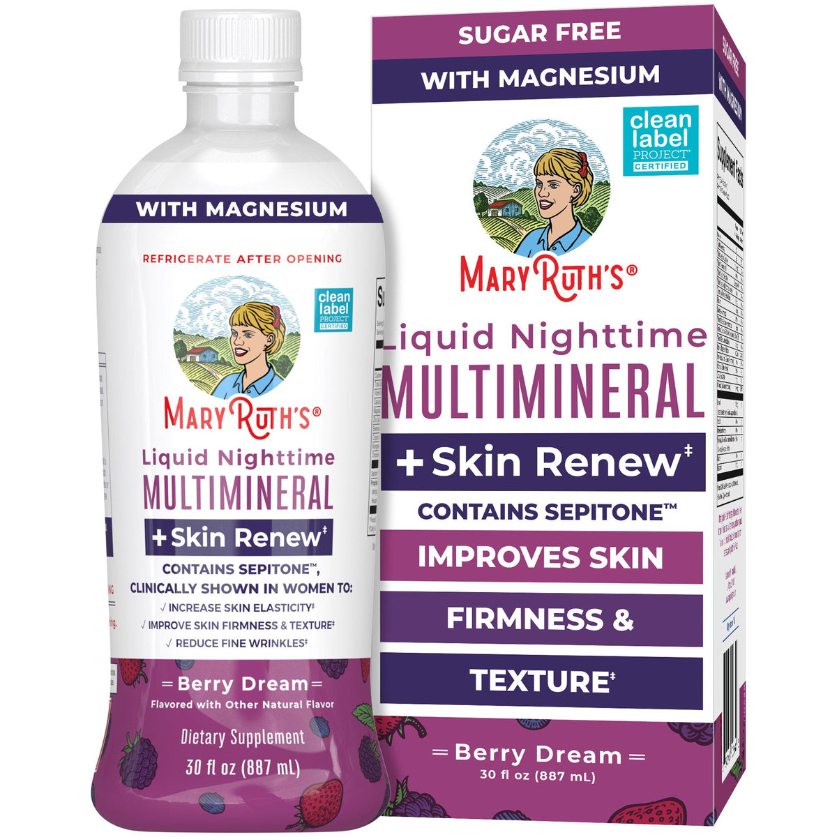 Liquid Nighttime Multimineral + Skin Renew Berry Dream 30oz