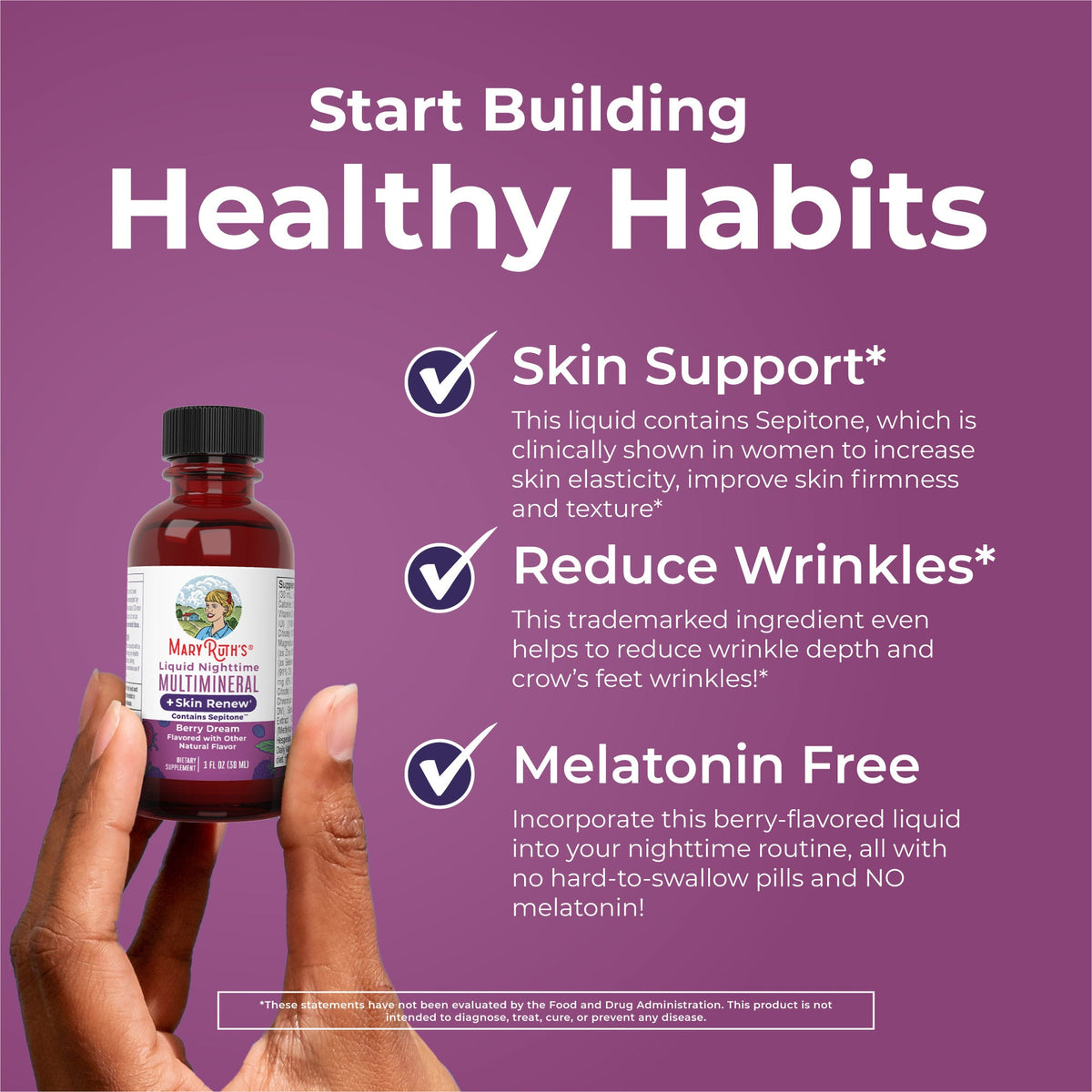Liquid Nighttime Multimineral + Skin Renew Travel Pack 1oz Berry Dream Great Flavor Better Benefits