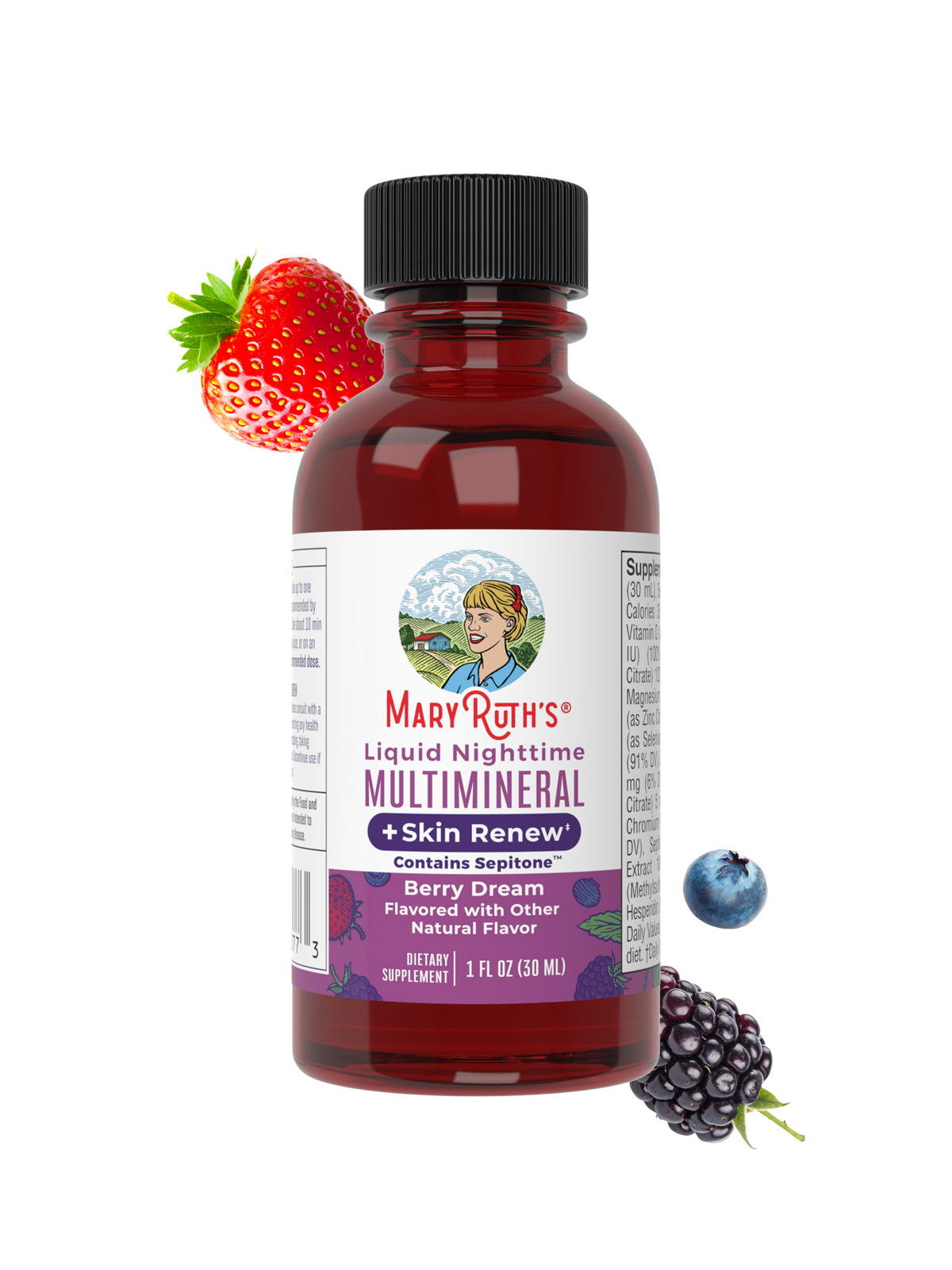 Liquid Nighttime Multimineral + Skin Renew Travel Pack 1oz Berry Dream