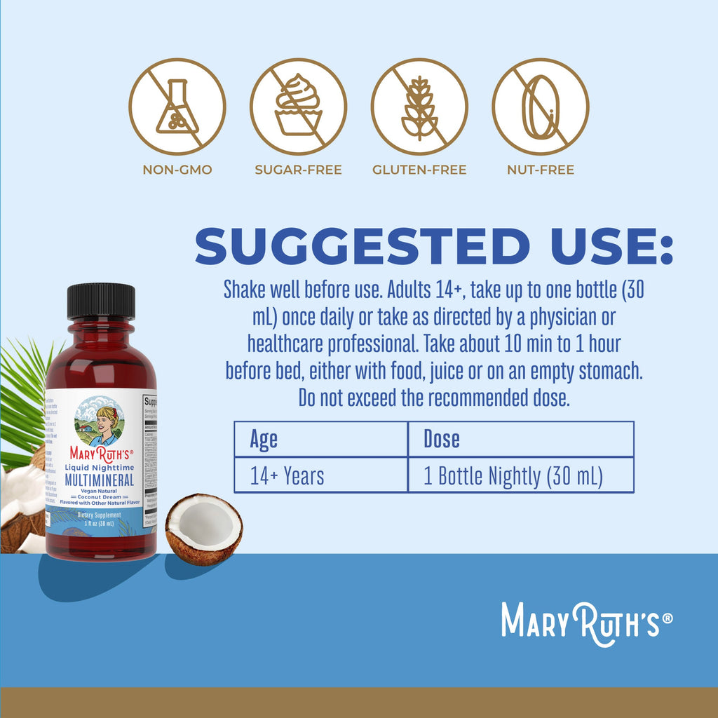 Liquid Nighttime Multimineral Travel Pack Suggested Use