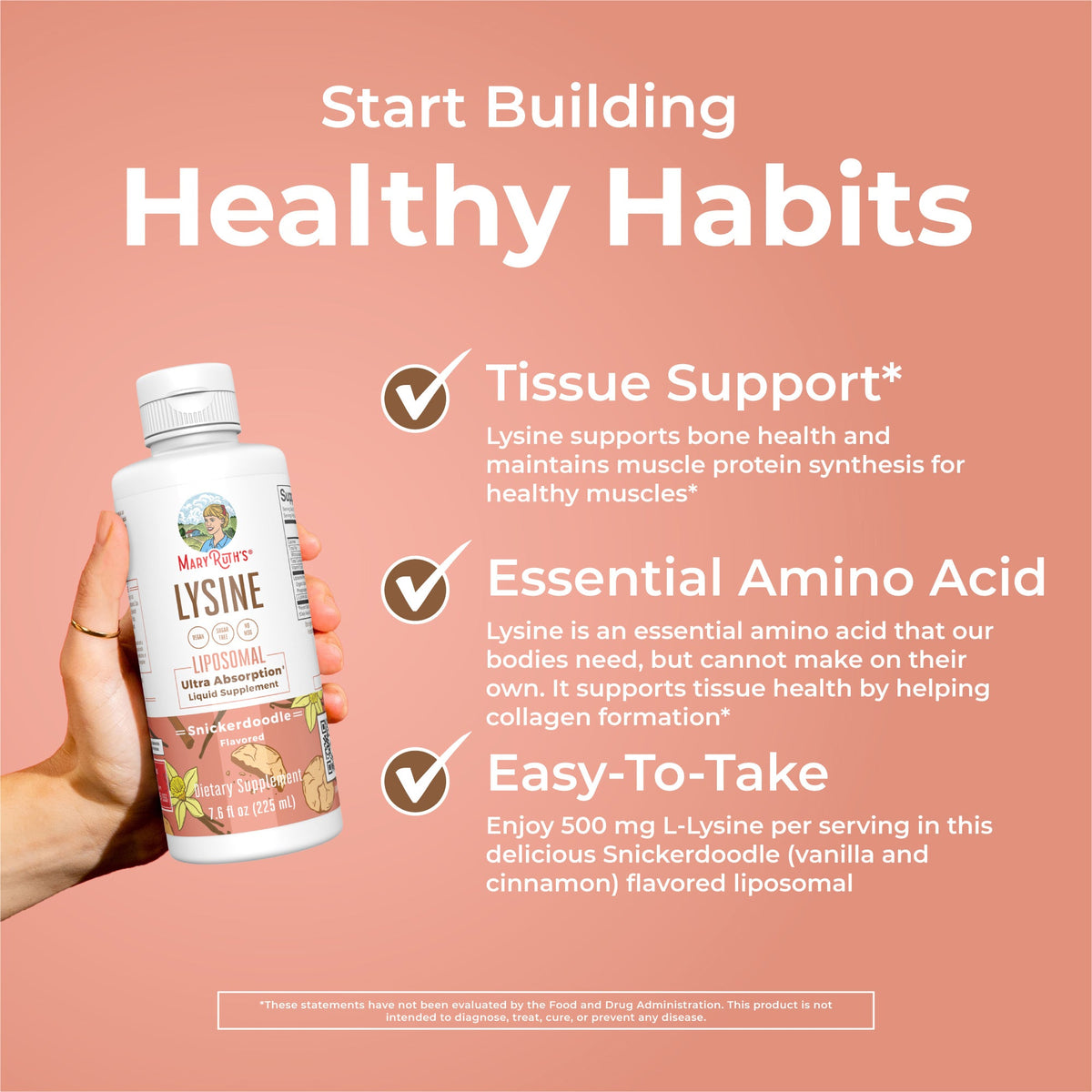 Lysine Liposomal 7oz Snickerdoodle Healthy Habits Maryruths