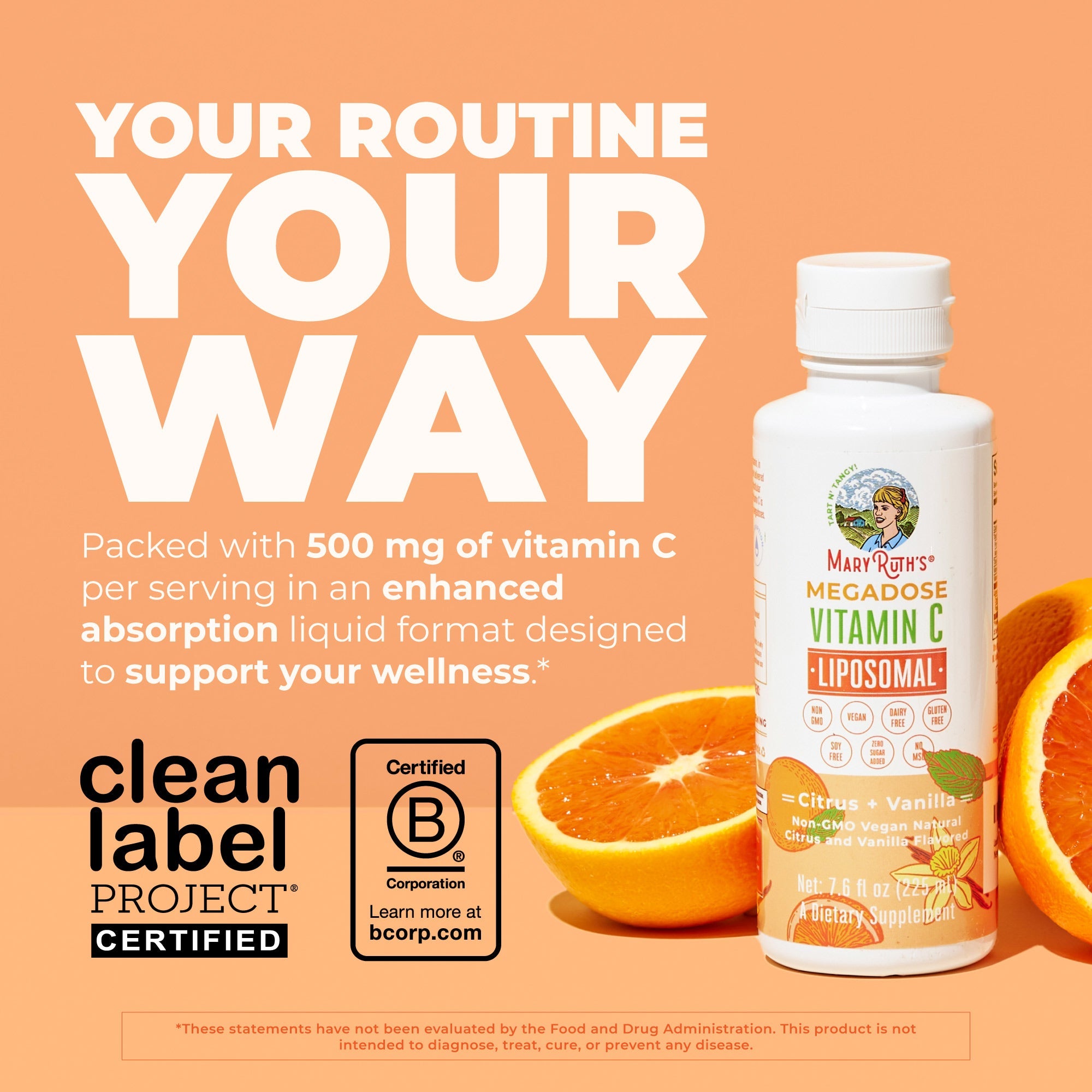Megadose Vitamin C Liposomal 7oz Citrus Vanilla Upgrade Your Routine