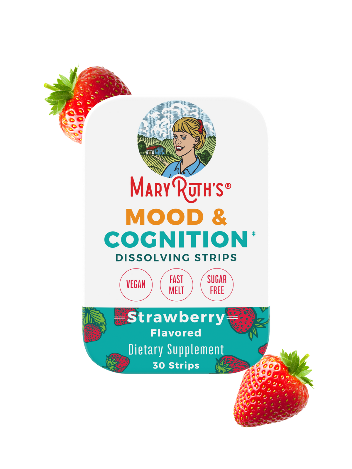 Mood Cognition Dissolving Strips Strawberry