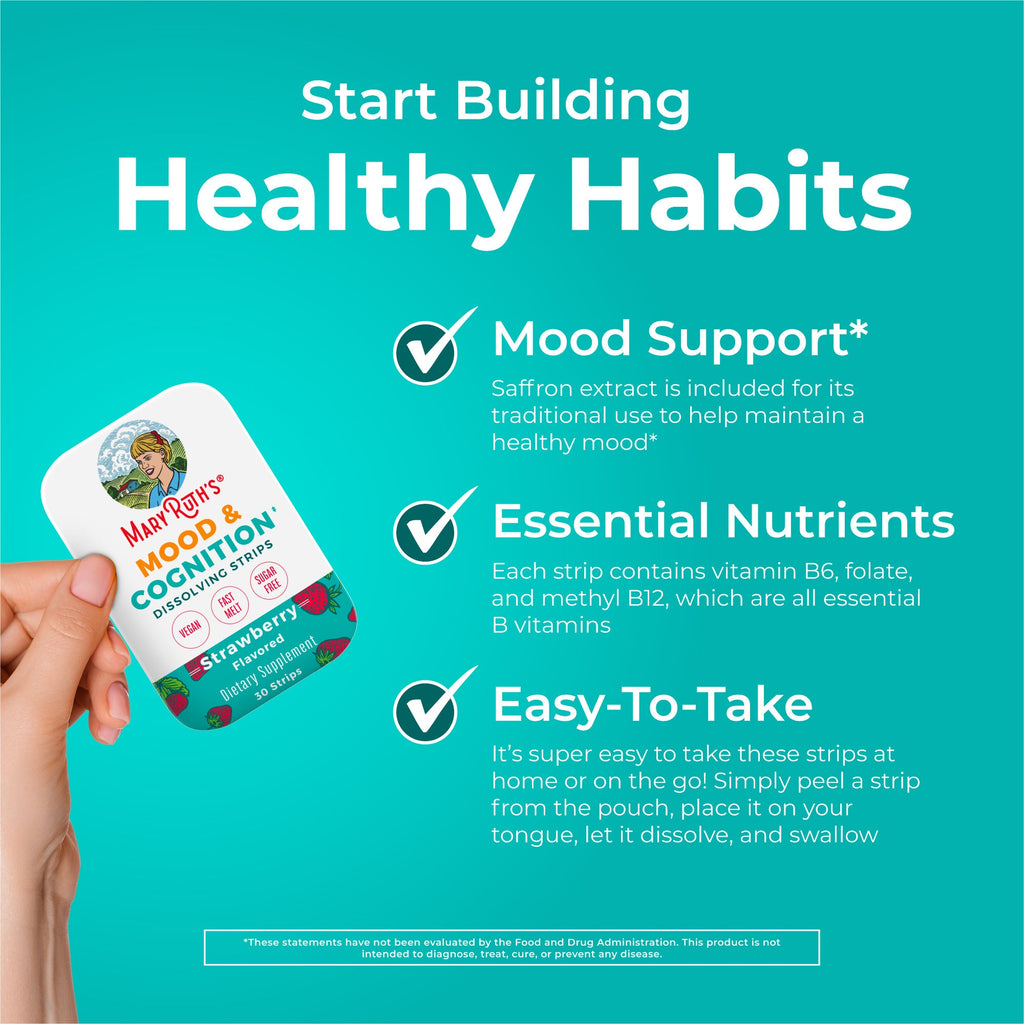 Mood Cognition Dissolving Strips Strawberry Healthy Habits