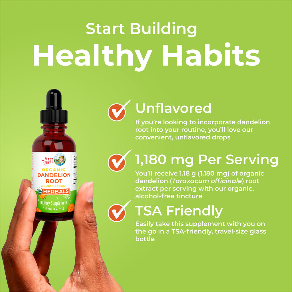 Organic Dandelion Root Liquid Extract 1oz Healthy Habits