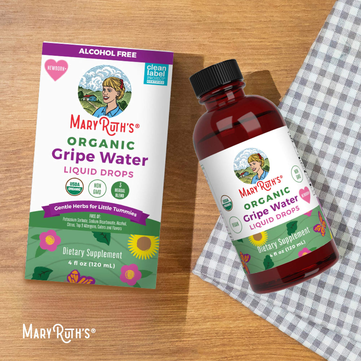 Organic Gripe Water Liquid Drops 4oz Easy To Take