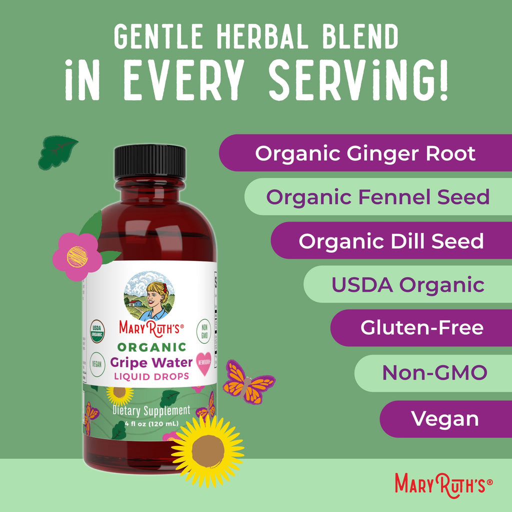 Organic Gripe Water Liquid Drops 4oz Ingredients