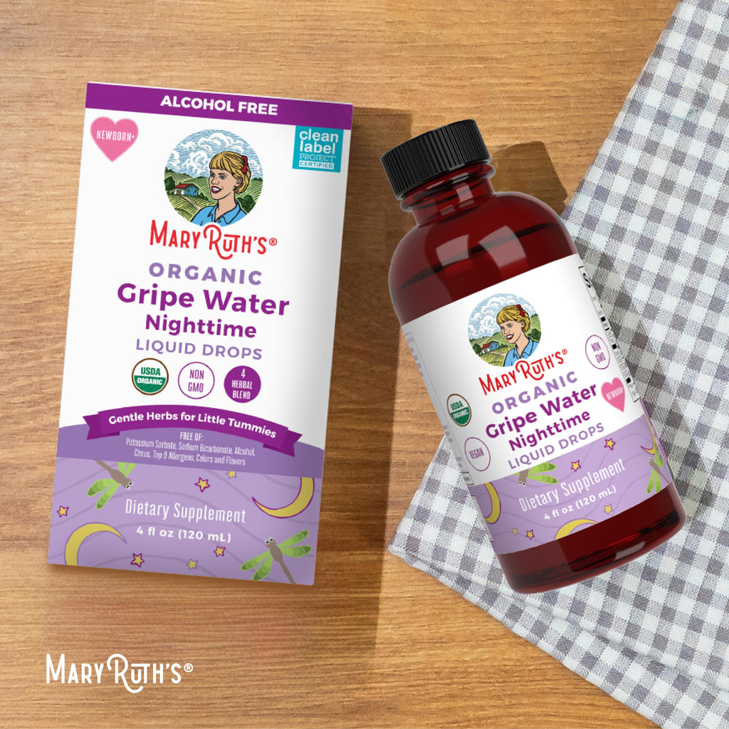 Organic Gripe Water Nighttime Liquid Drops 4oz Easy To Take