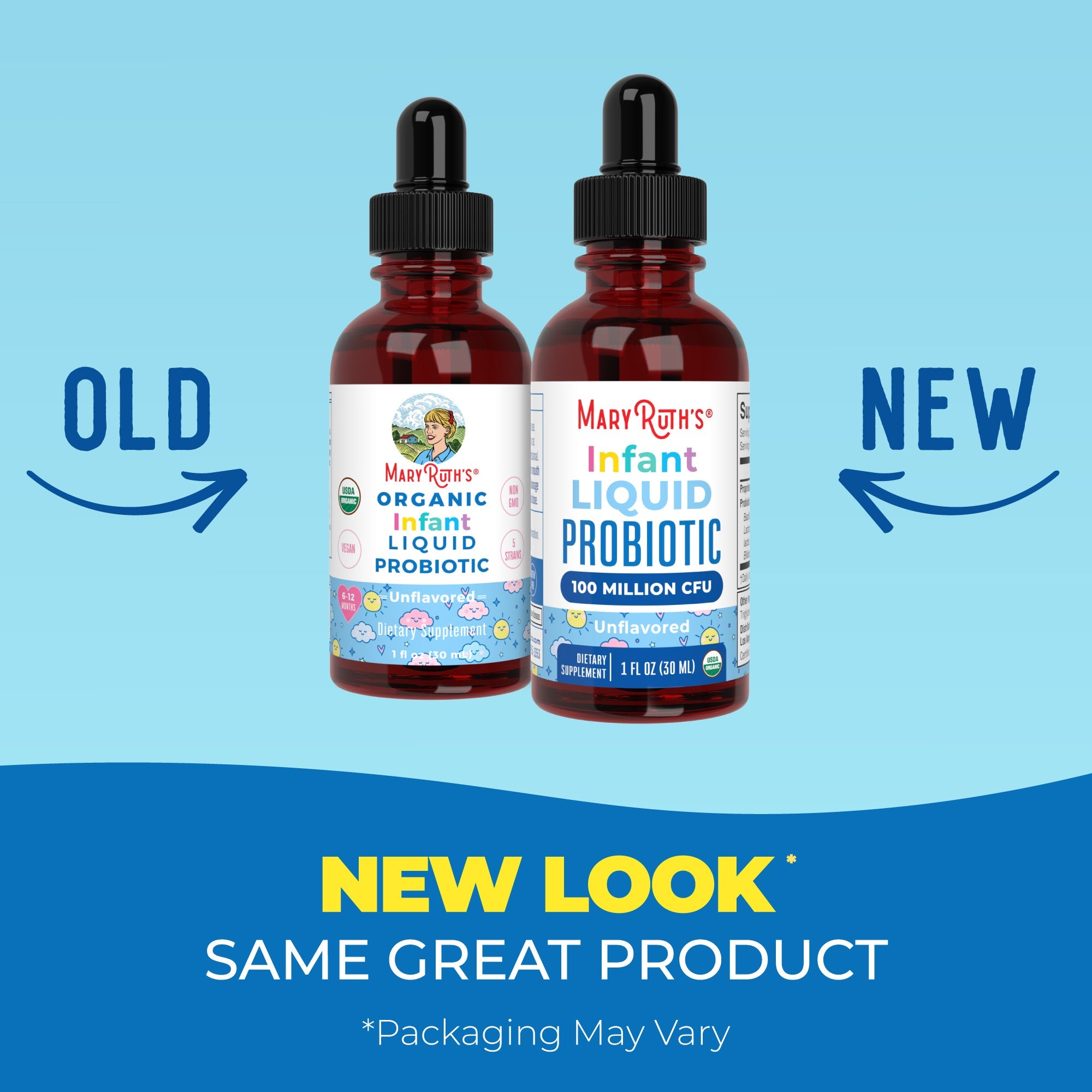 Organic Infant Liquid Probiotic 1oz Unflavored New Look 