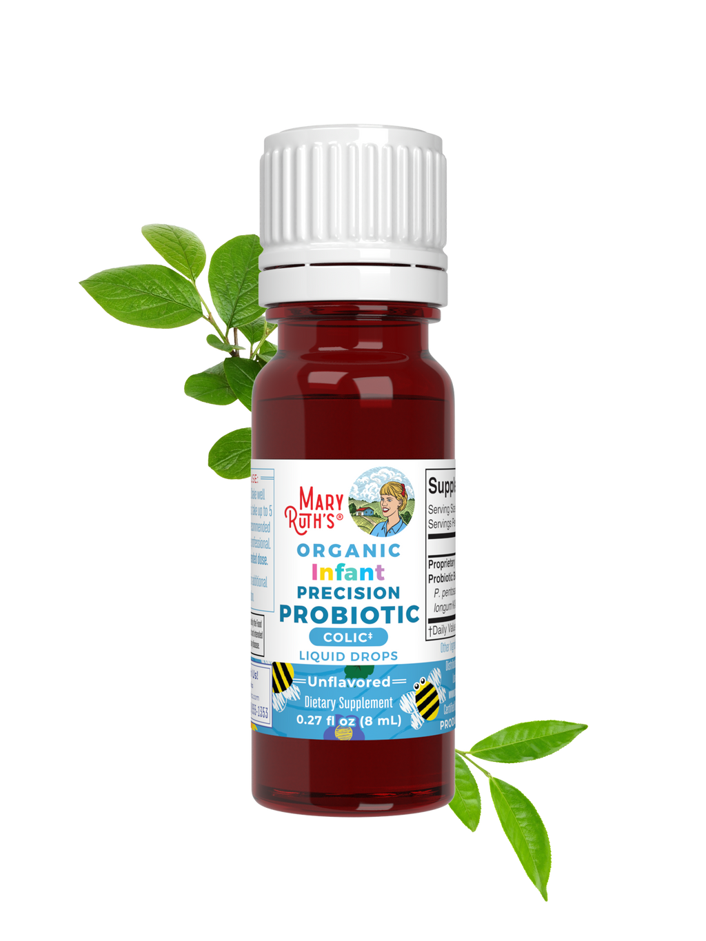 Organic Infant Precision Probiotic Colic Liquid Drops 0.27oz Unflavored