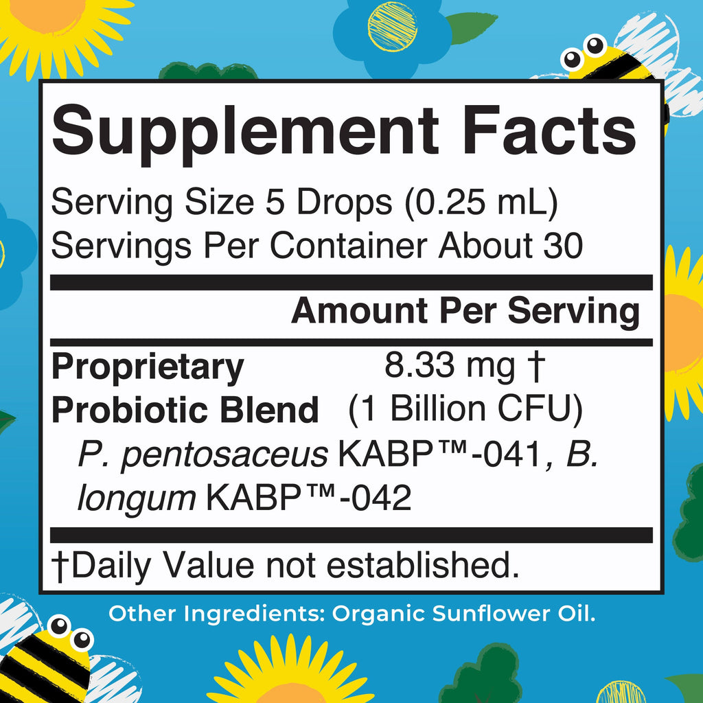Organic Infant Precision Probiotic Colic Liquid Drops 0.27oz Unflavored Supplement Facts