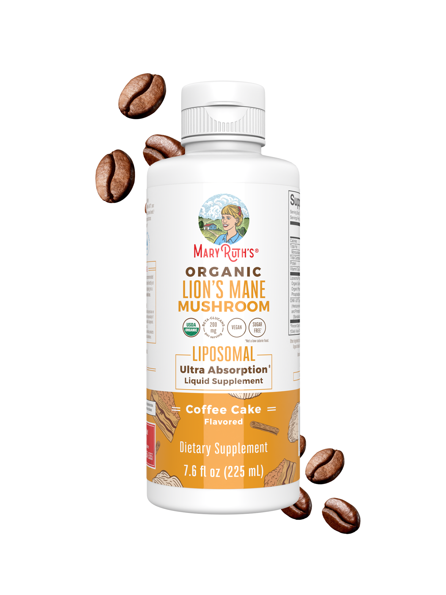 Organic Lion's Mane Liposomal 7oz Coffee Cake