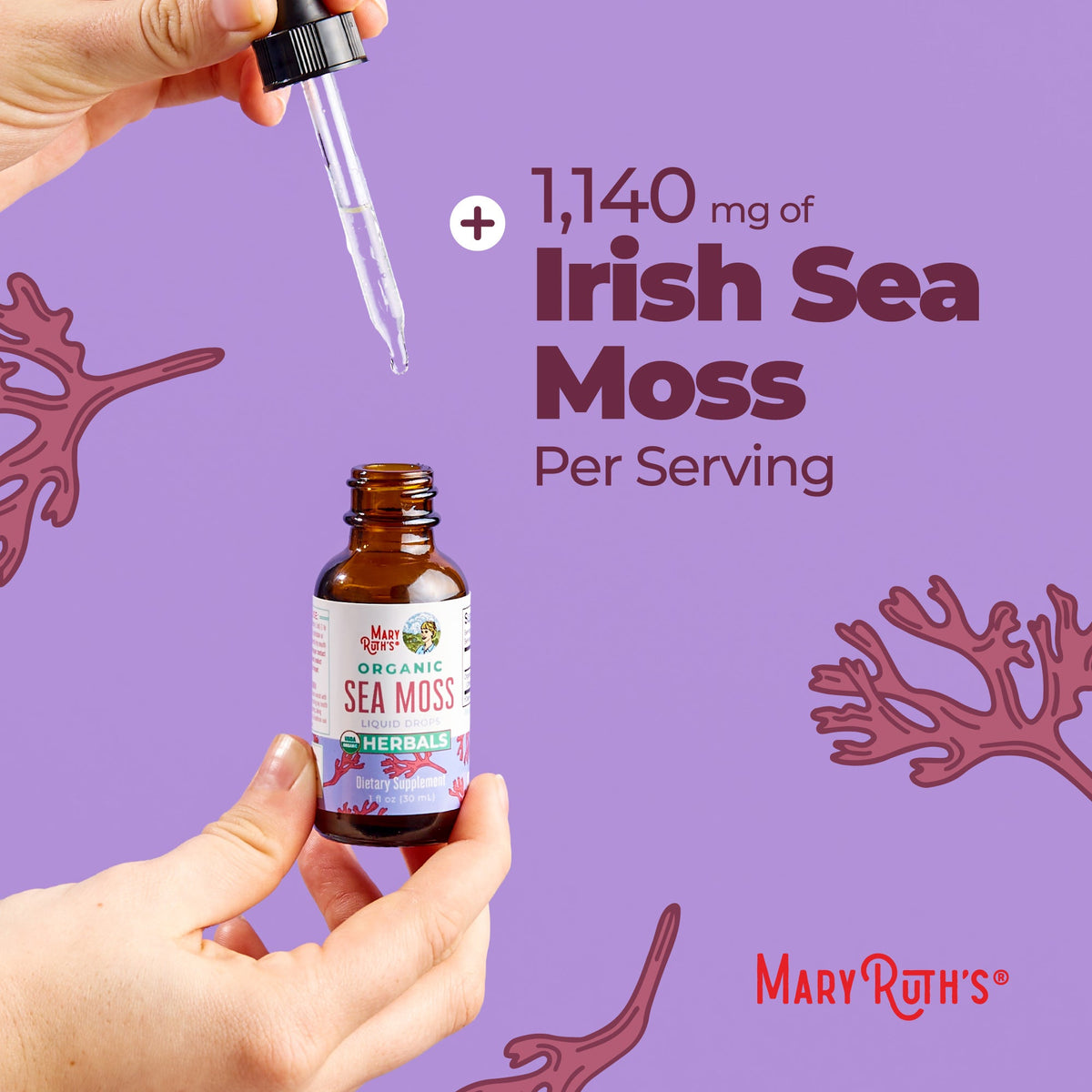 Organic Sea Moss Liquid Drops 1oz Ingredients 2