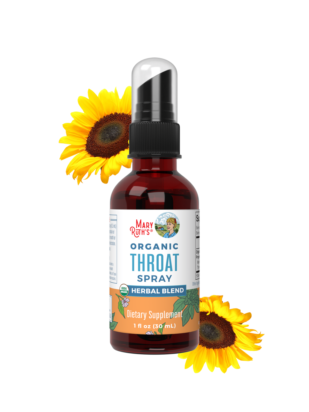 Organic Throat Spray 1oz Unflavored