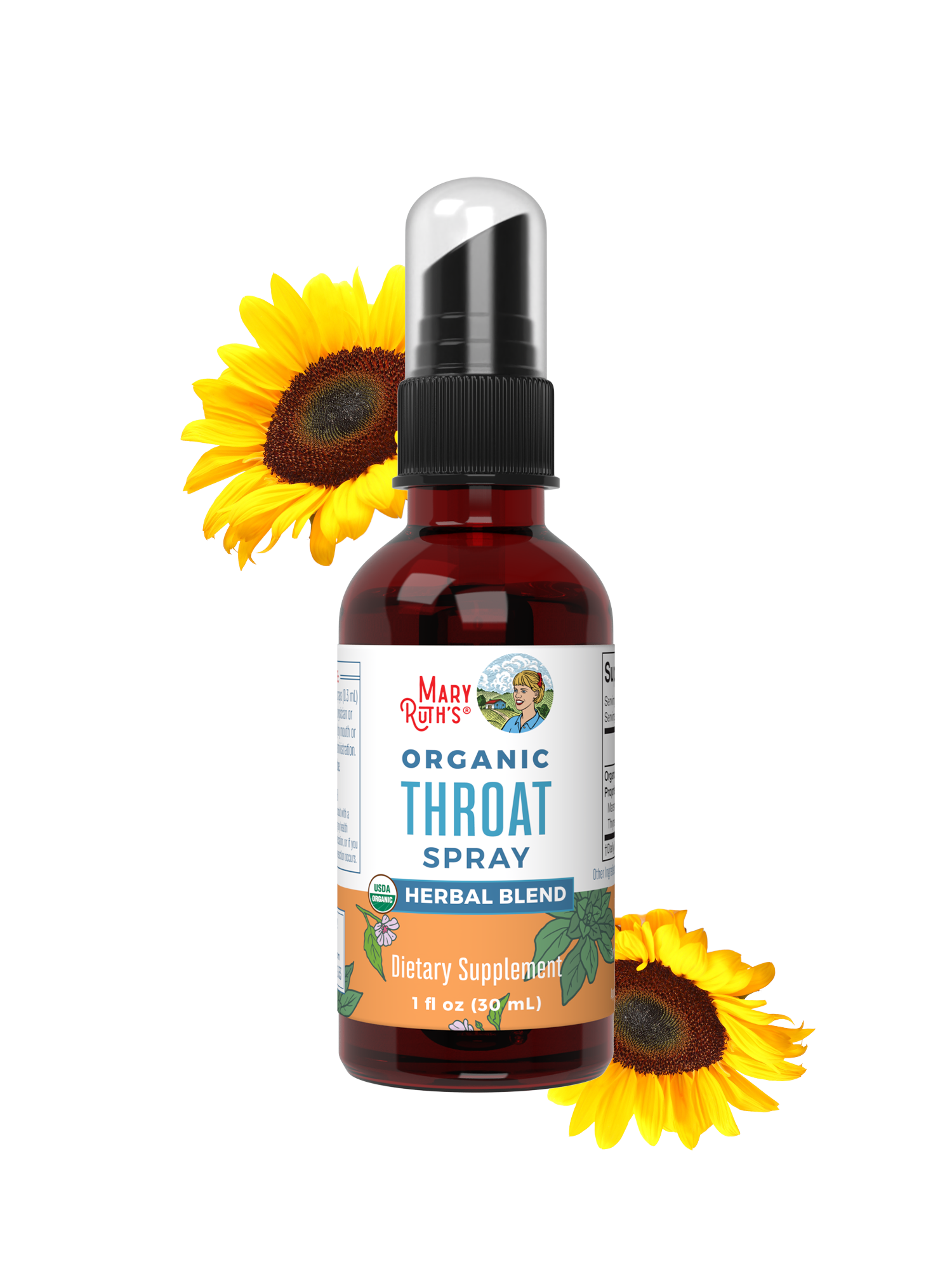 Organic Throat Spray 1oz Unflavored