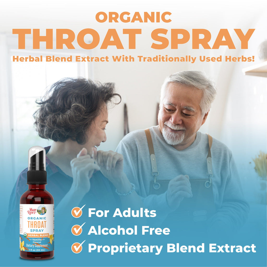Organic Throat Spray 1oz Vanilla Benefits