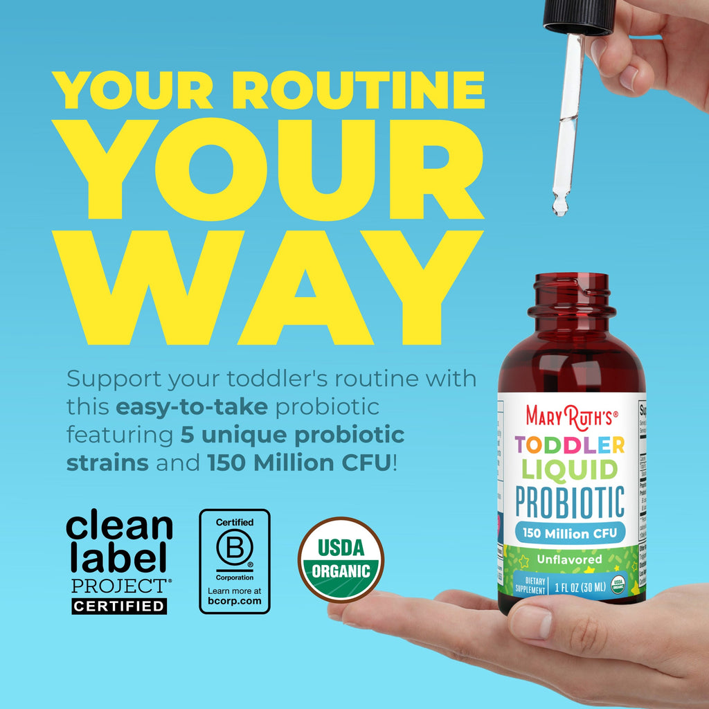 Organic Toddler Liquid Probiotic 1oz Unflavored Upgrade Your Routine2