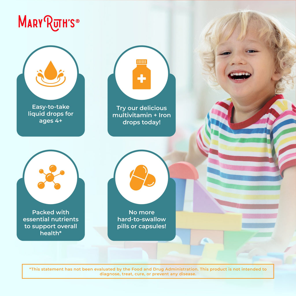 Organic Toddler Multivitamin Liquid Drops With Iron 2oz Orange Vanilla  Benefits