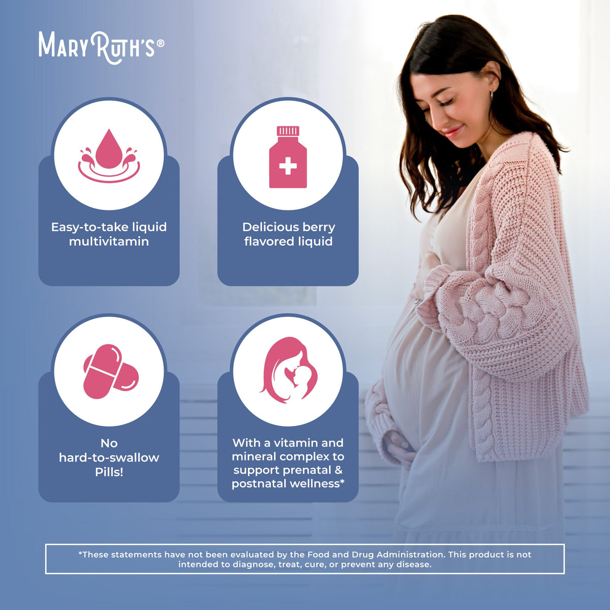 Prenatal & Postnatal Liquid Multivitamin Berry 16oz Benefits