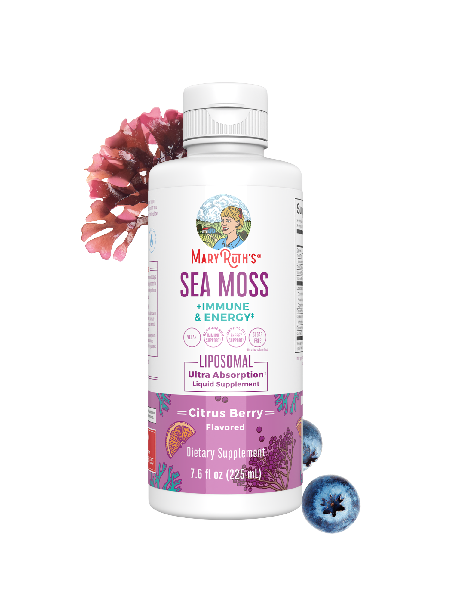 Sea Moss + Immune & Energy Liposomal 7oz Citrus Berry