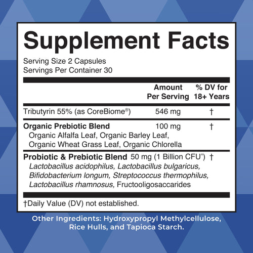 Complete Gut Health+ Supplement Facts