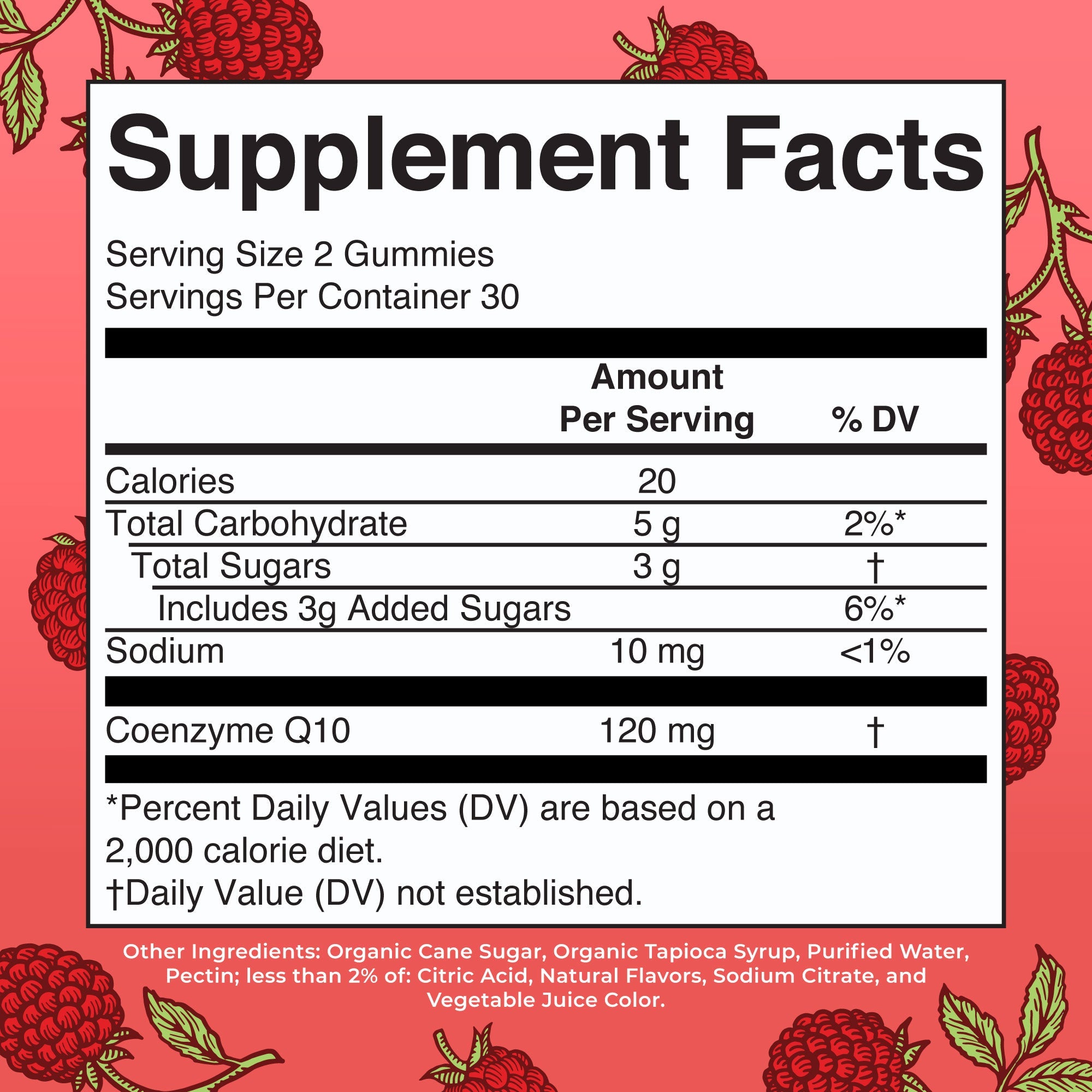 CoQ10 Gummies Supplement Facts
