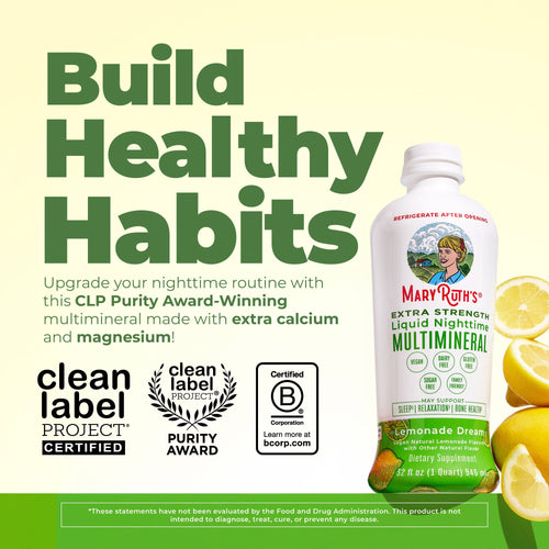 Extra Strength Nighttime Multimineral Lemonade Dream 32oz Build Healthy Habits