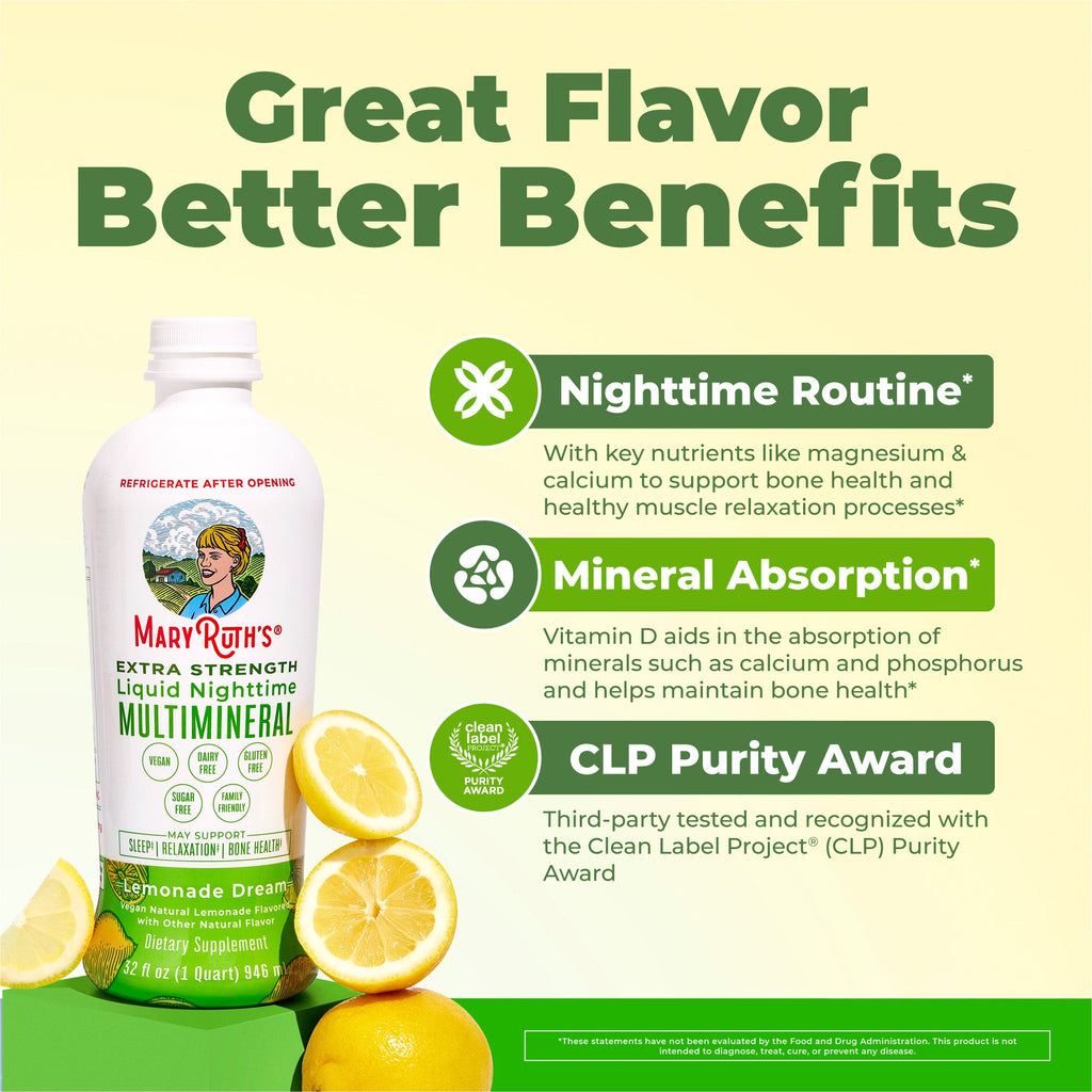 Extra Strength Nighttime Multimineral Lemonade Dream 32oz Great Flavor Better Benefits