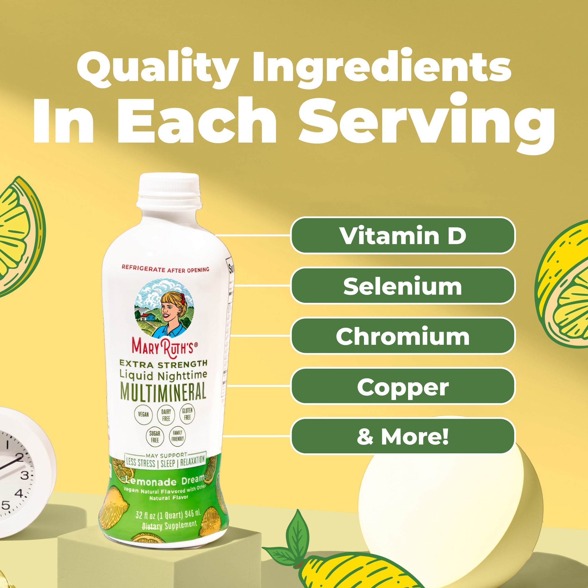 Extra Strength Nighttime Multimineral Lemonade Dream 32oz Ingredients