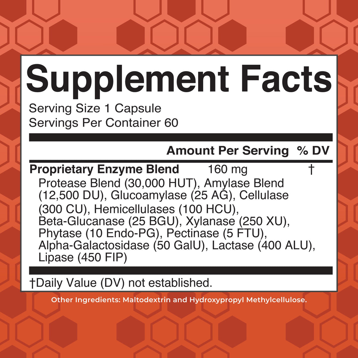 Gluten Digestive Enzymes Supplement Facts