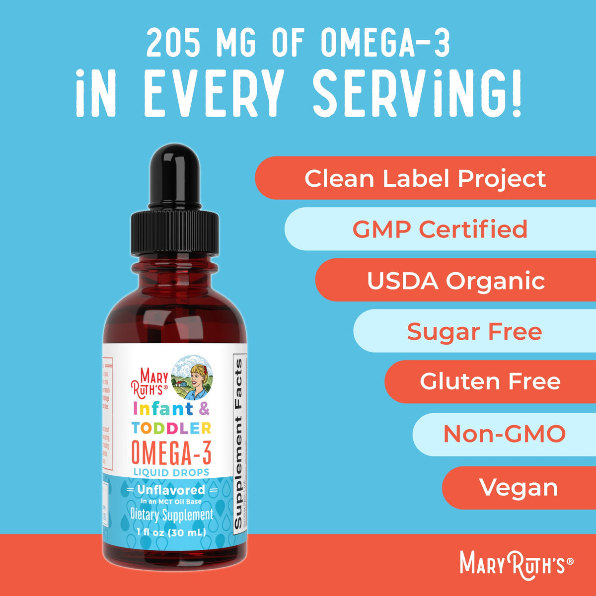Infant & Toddler Omega‑3 Liquid Drops Ingredients