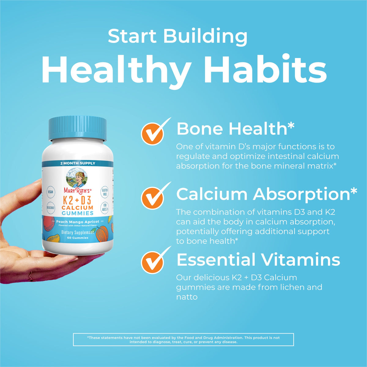K2 + D3 Calcium Gummies Healthy Habits