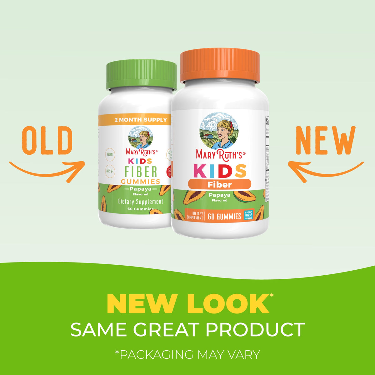 Kids Fiber Gummies Papaya 60ct New Look
